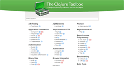 Desktop Screenshot of clojure-toolbox.com